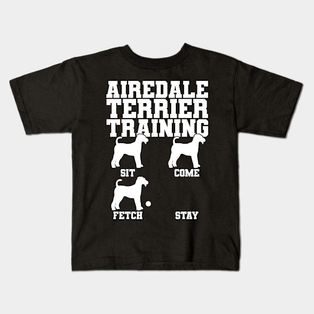 Airedale Terrier Dog Training Dog Trainer Kids T-Shirt by KAWAIITEE